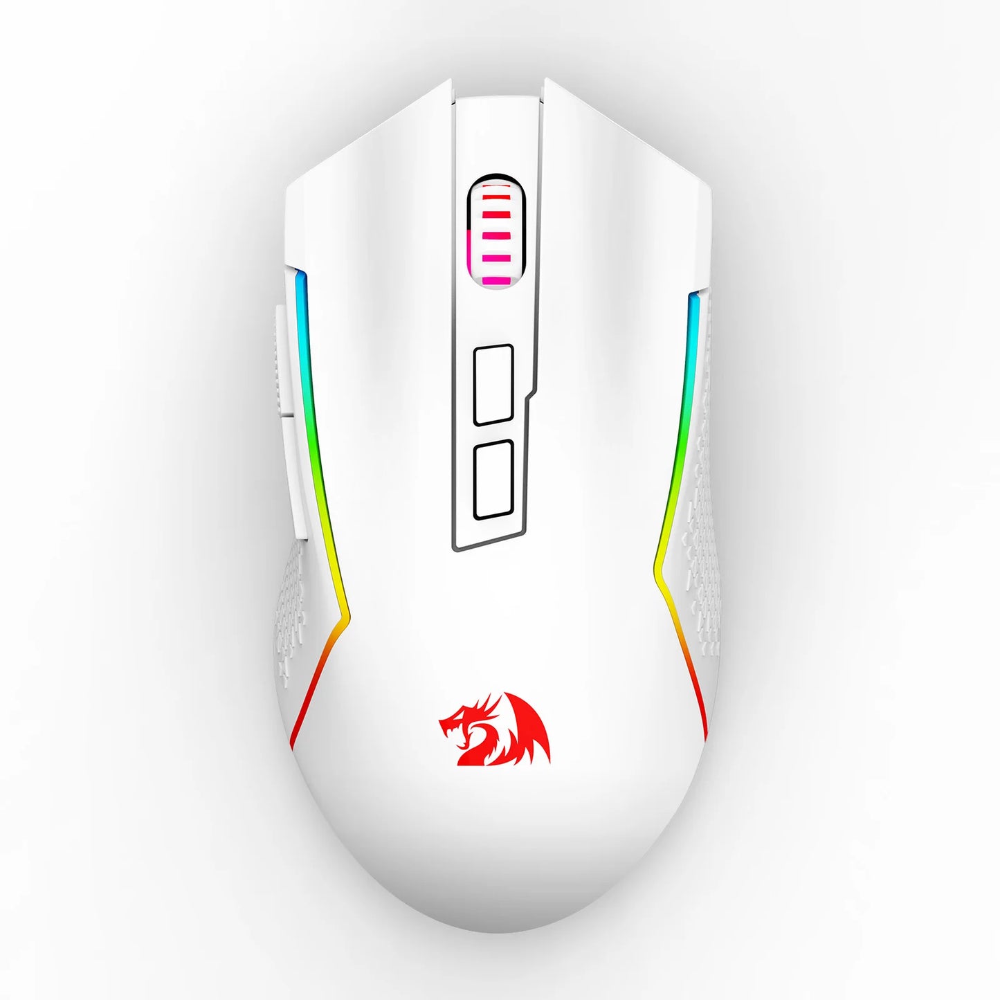 M693 Wireless/Wired BT & 2.4G Bluetooth Gaming 8000 DPI Mouse 3-Mode Connection RGB Backlight for Pc/Mac/Laptop， White